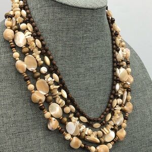 Vintage Mother of Pearl multi strand Necklace.